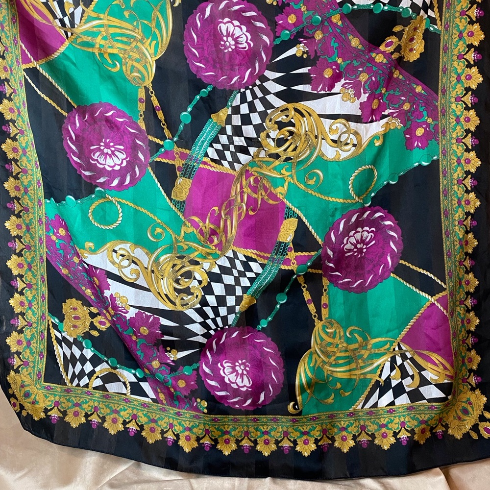 Vintage Baroque Print Square Scarf